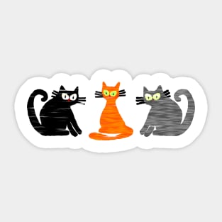 Watch Cats Sticker
